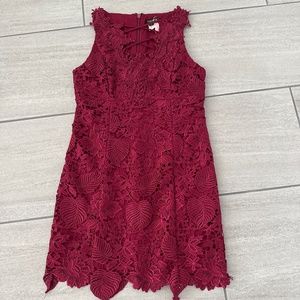 Lace burgundy dress